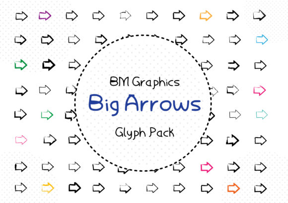 BM Graphics - Big Arrows: A Dynamic Typeface for Makers