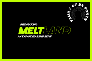 Meltland: A Futuristic Sans Serif Font for Modern Editorial Design